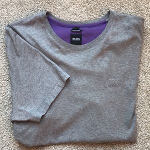 BOSS | HUGO BOSS Grey Crew Neck Tee Shirt